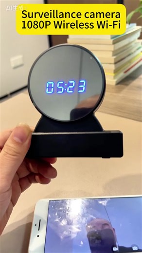 Have you ever seen a surveillance camera made with an alarm clock?#clock#monitor#video#spycamera
