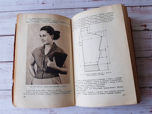 1962 Vintage Knitting Book: USSR 50s Fashion Patterns, Illustrated Guide - Etsy