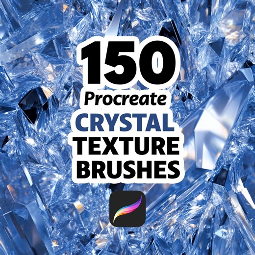150 Procreate Crystal Texture Brushes for Shiny Gem Effects, Ice Surfaces, Faceted Details and Luxurious Digital Art - Etsy