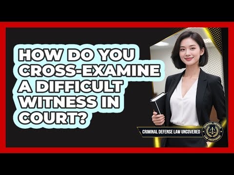 How Do You Cross-examine A Difficult Witness In Court? - Criminal Defense Law Uncovered