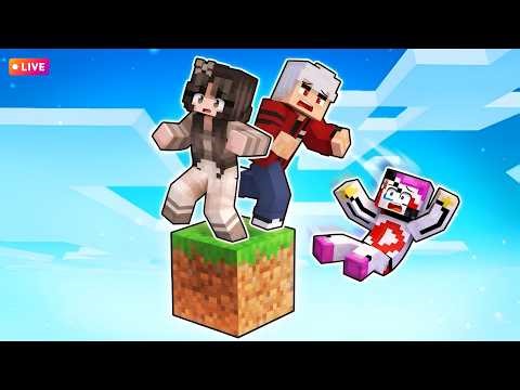 I'M PREAGNENT OUR ONE BLOCK JOURNEY WITH MY FRIENDS [BEDROCK AND JAVA] || PRO BEN 🔴 LIVE