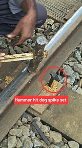 Hammer hit dog spike set | #railtrack #railway #vairalvideo #fypシ #safety #reelsviralシ | Train_Lover