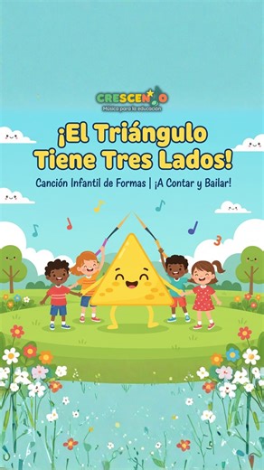 🔺 ¡El Triángulo Tiene Tres Lados! 📐 Canción Infantil de Formas | ¡A Contar y Bailar! ​ ​¡Hola, pequeños arquitectos y contadores! 👋 ¿Listos para conocer una forma muy interesante que tiene solo tres lados? En este video, cantaremos una canción súper divertida que nos enseña todo sobre el triángulo. ​Esta canción es perfecta para mover el cuerpo, mejorar tu ritmo y coordinación, ¡y aprender a identificar triángulos en todas partes! Intenta formar un triángulo con tus manos o brazos. ¡Es una fo