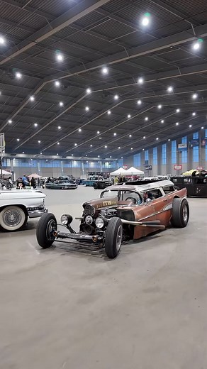 ‘57 Chevy Wagon Rat Rod rolling out of the Starbird Car Show • Built by #sickcarsandtrucks #ratrods #ratrod | Edith Byrne