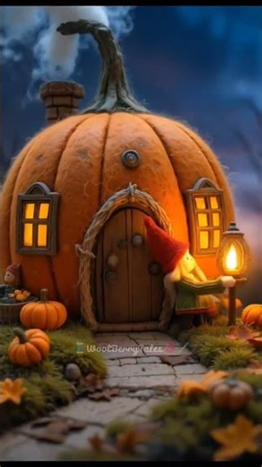 October Vibes #fantasy #wool #woolfelt #cute #october #pumpkin #fall #satisfying #relaxing #cozy
