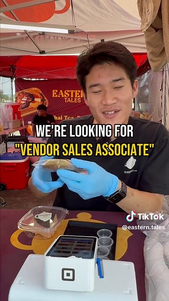🌟Join the Eastern Tales family! We’re looking for a Vendor Sales Associate to represent our authentic Thai tea brand at California markets and events. No experience? No problem — we provide training! What you’ll do: set up booths, make signature drinks, serve with a smile, and be the proud face of our brand. Why join? Flexible hours, supportive team, and the chance to grow with us as we expand. 📍 Must have a car & license. Ready to bring vibrant flavors to life? Apply today via DM! Shoot us a 