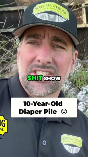 A Pile Of 10-year old Dirty Diapers 😲