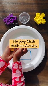 Math made fun and simple! Follow @learnwithkidscrafts for more ideas.Divide a paper plate into three sections: roll 2 dice, show the numbers with counters, find the sum, and write it down. Perfect for little learners to practice addition hands-on! Put a clear tape on the sum section to make it reusable.Great for homeschoolers, teachers, and parents looking for easy early math activities.More dice games✅Race to 100Skills: Place value, addition, number senseHow to Play: • Players take turns rollin