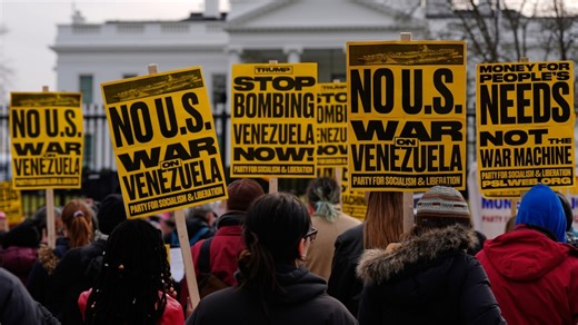 Protesters rally in D.C. against U.S. operation in Venezuela