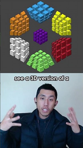 This is what a 4D Rubik's Cube looks like in 3D