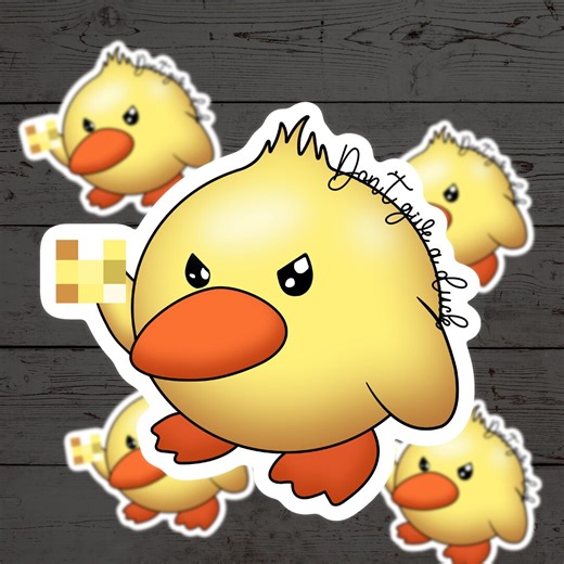 Cute Angry Duck Don't Give A F | Funny Cheeky Durable Sticker | Multiple Sizes - Etsy