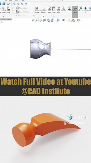 Hammer Head Design Tutorial in SOLIDWORKS