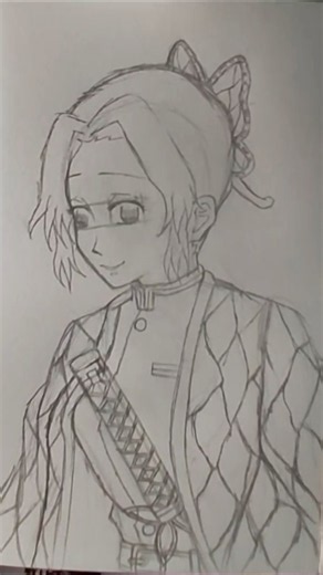 畫 鬼滅之刃 蝴蝶忍（草稿）#鬼滅の刃 #鬼滅之刃 #蝴蝶忍 #胡蝶 しのぶ#drawing #畫畫