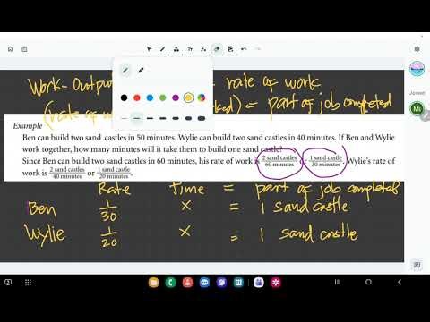 SAT MATH REVIEW: (ACTUAL LESSON) WORK-OUTPUT PROBLEMS, PERMUTATIONS || Jane Maciejewski