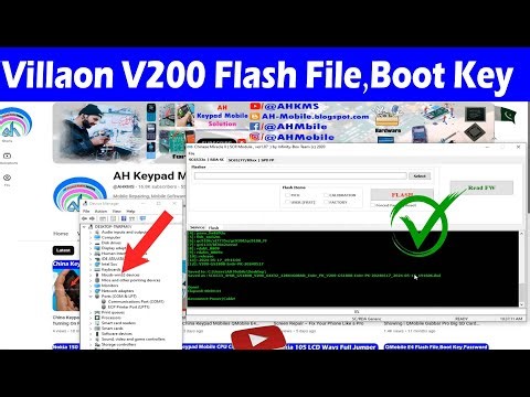 Villaon V200 (Coolsand/RDA) Flash File, Boot Key and Password Unlock