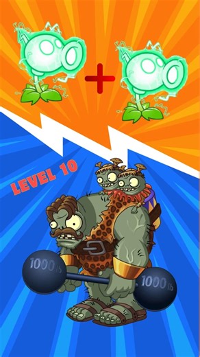 2 Electric Peashooters vs Dumbbell Gargantuar of Level 10, Can it win? 🤔 | Plant vs Zombies 2