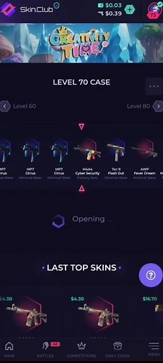 SkinClub free level 70 case opening | Day 133! #skinclub #cs2 #skinclubcaseopening