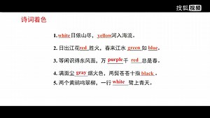 七年级 英语 第5讲 认知颜色
