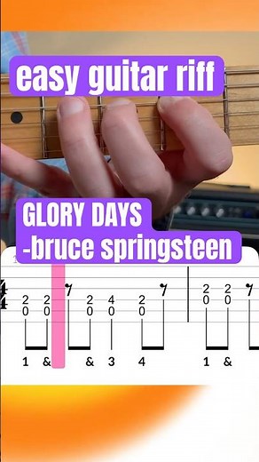 Glory Days Guitar Riff | Easy Lesson