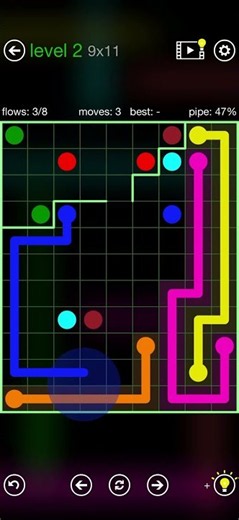 Flow Free - Walls - Cataclysm Pack - Level 2 (9x11)
