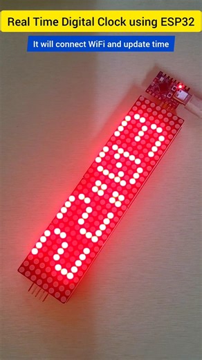 Real time digital clock using ESP32 🔥 #circuitstories #experiment #digitalclock #esp32