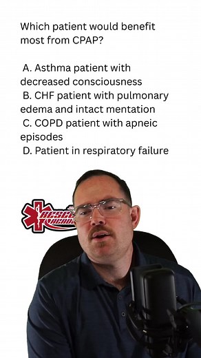 CPAP is a device that is commonly seen on exams! Knowing indications and contraindications are mandatory. #EMT #EMS #Paramedic #Nurse
