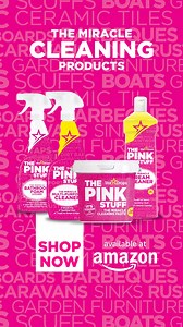 Get the tough stains out and leave your house sparkling clean - shop the miracle cleaner The Pink Stuff today on Amazon | The Pink Stuff