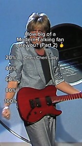 We made the Modern Talking fan test a little more challenging this time! 😏 What percentage did you reach? 📈💯 Prove that you are a true fan by having all the hits memorized: https://ModernTalking.lnk.to/TopTracksPF | Modern Talking
