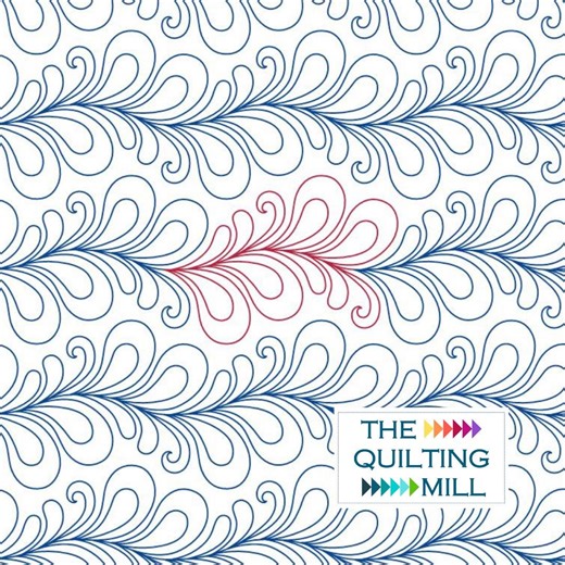 Flourish - Feather Digital Longarm Designs | Feather Longarm Design | Elegant Quilting Pantographs for Longarm Machines - Etsy