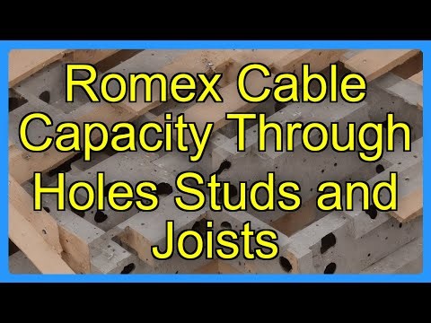 Romex Cable Capacity Through Holes Studs and Joists