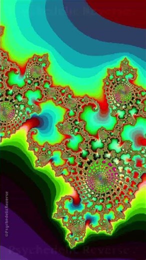 Even Colors Spiral Down in this Trance-inducing Fractal Art #hypnotic #trippyart #spiral #zoom