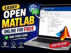 How to Use MATLAB Online for FREE | No Download Needed | Run MATLAB Code in Your Browser