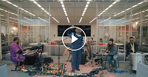 André 3000 Performs in the New York Times Newsroom