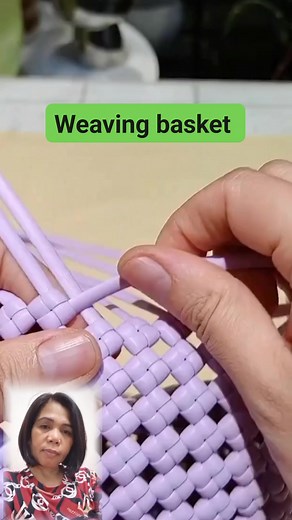 Weaving basket idea using plastic strips #handwoven #Method #followformore #millionviews #contentcreator | Nitz Aguirre