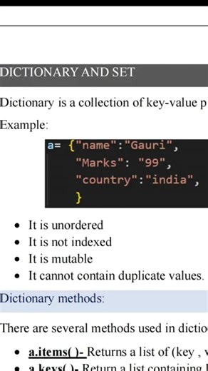 Dictionary and set in python 🐍|| visit my channel for full python playlist #learnpython