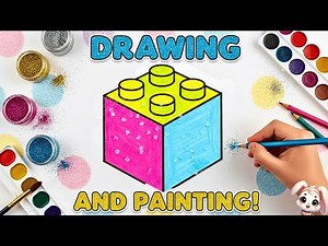 Cute Building Block Drawing | Easy Toy Brick Art for Kids and Beginners | Draw with Mila