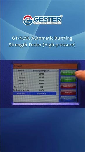 Automatic Bursting Strength Tester