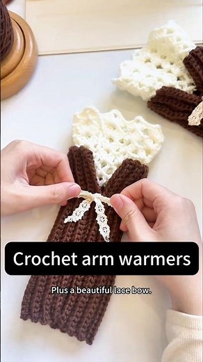 Crochet arm warmers