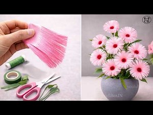 🤯 So Easy Ribbon Flower DIY | 5 Minute Beautiful Craft🌸