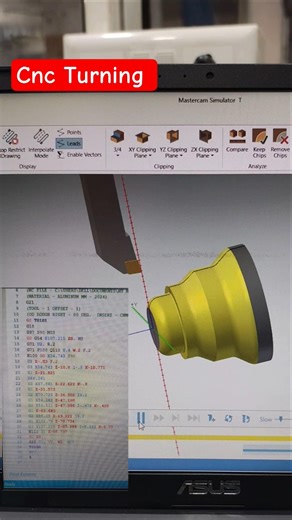 Cnc Turning Mastercam #cnc #mastercam #mastercamtutorial #shorts #ytshorts