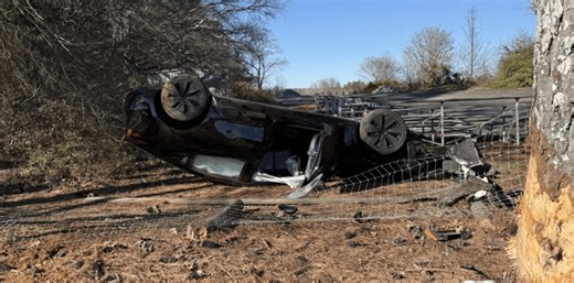 Tesla Full Self-Driving veers off road, flips car in scary crash driver couldn't prevent