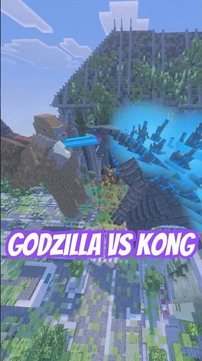 Godzilla VS Kong IN MINECRAFT #shorts #godzilla #minecraft