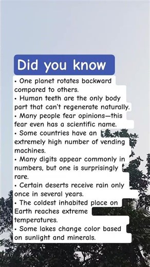 Strange and Fascinating Facts About Our Planet