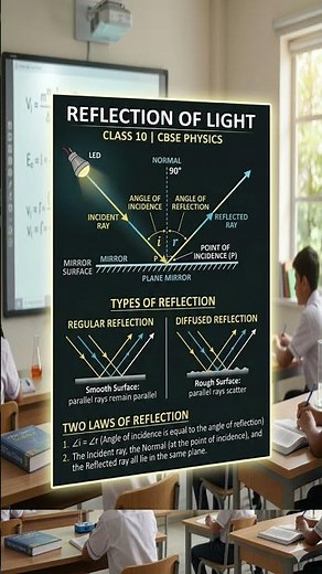 Reflection of Light 🔍 | Class 10 Physics | Easy Explanation | science space 🚀 cbse