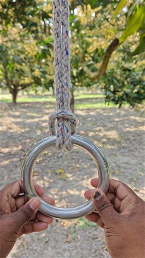 Genius Knot Trick with Ring & Rope 🔥 #Shorts #lifehacks #skills