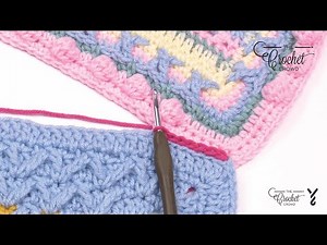 Beginners How to Crochet Flat Stitch Join Motifs Together