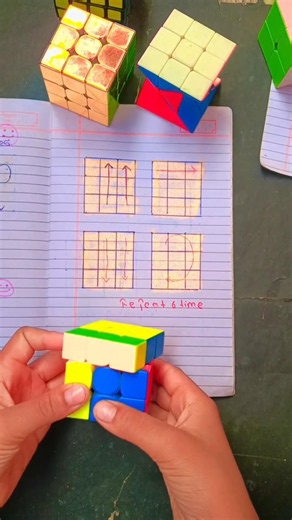 3 by 3 Rubik's cube with algorithm new magic trick 💥💥#youtube #shorts #rubikscube #viral