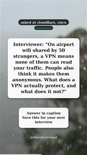How VPNs work (and what they don't protect) | cybersecurity interview