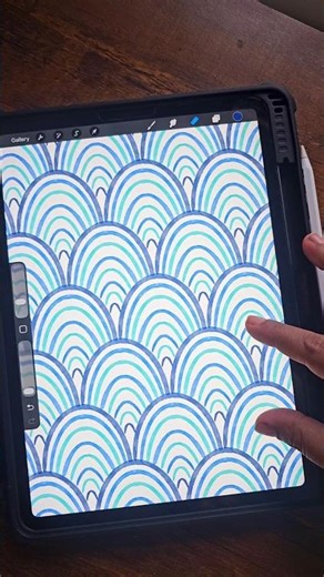 Scallop pattern seamless #procreate #art #tablet #digitalart #art