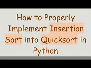 How to Properly Implement Insertion Sort into Quicksort in Python